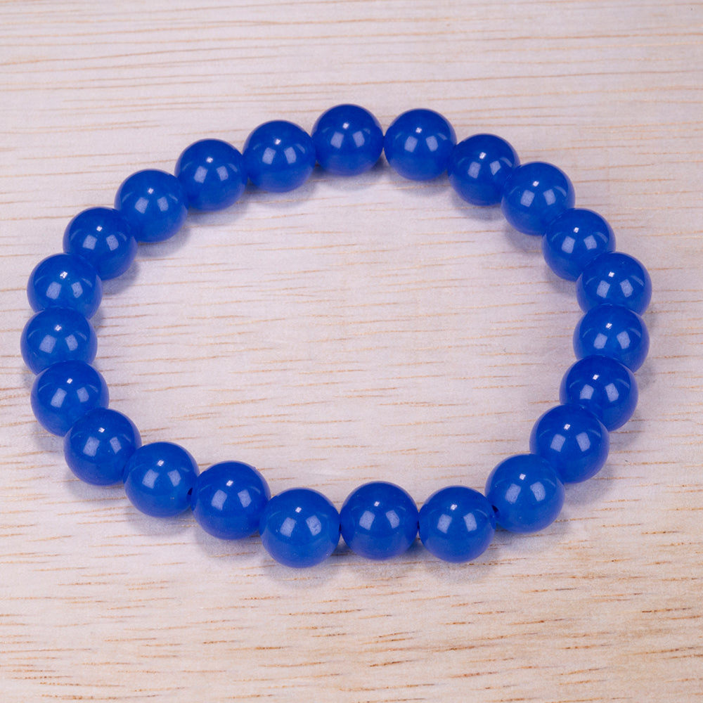 Set of Bracelet with Dyed Amethyst Jade, Green Jade, Light Blue Jade, Dark Blue Jade and Red Jade ATWG: 88.55 cts, AVG: 88.56 grms
