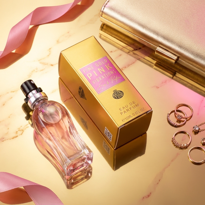15 ml EDP „FINE GOLD PINK VIBRATIONS” parfum citric fructat 8 