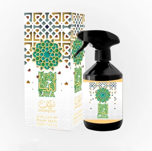 Room Spray LAYA 500 ML (TOP: WHITE FLORAL, JASMINE, TUBEROSE, GREEN; MIDDLE: LILY OF THE VALLEY, VIOLET, PEACH; BASE: SANDALWOOD, VANILLA, MUSK) 2 