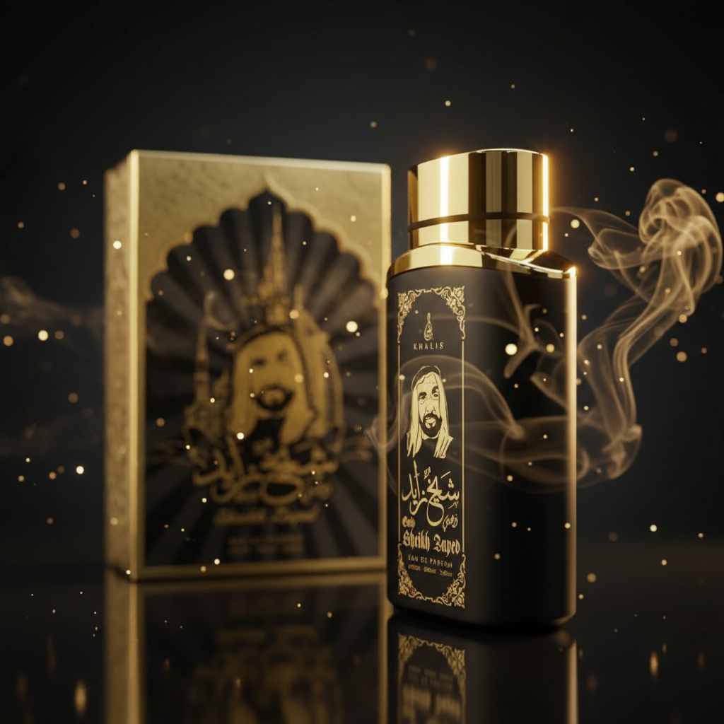 100 ml Eau de Perfume SHEIKH ZAYED GOLD cu Arome Picant-Lemnoase pentru Bărbați 4 