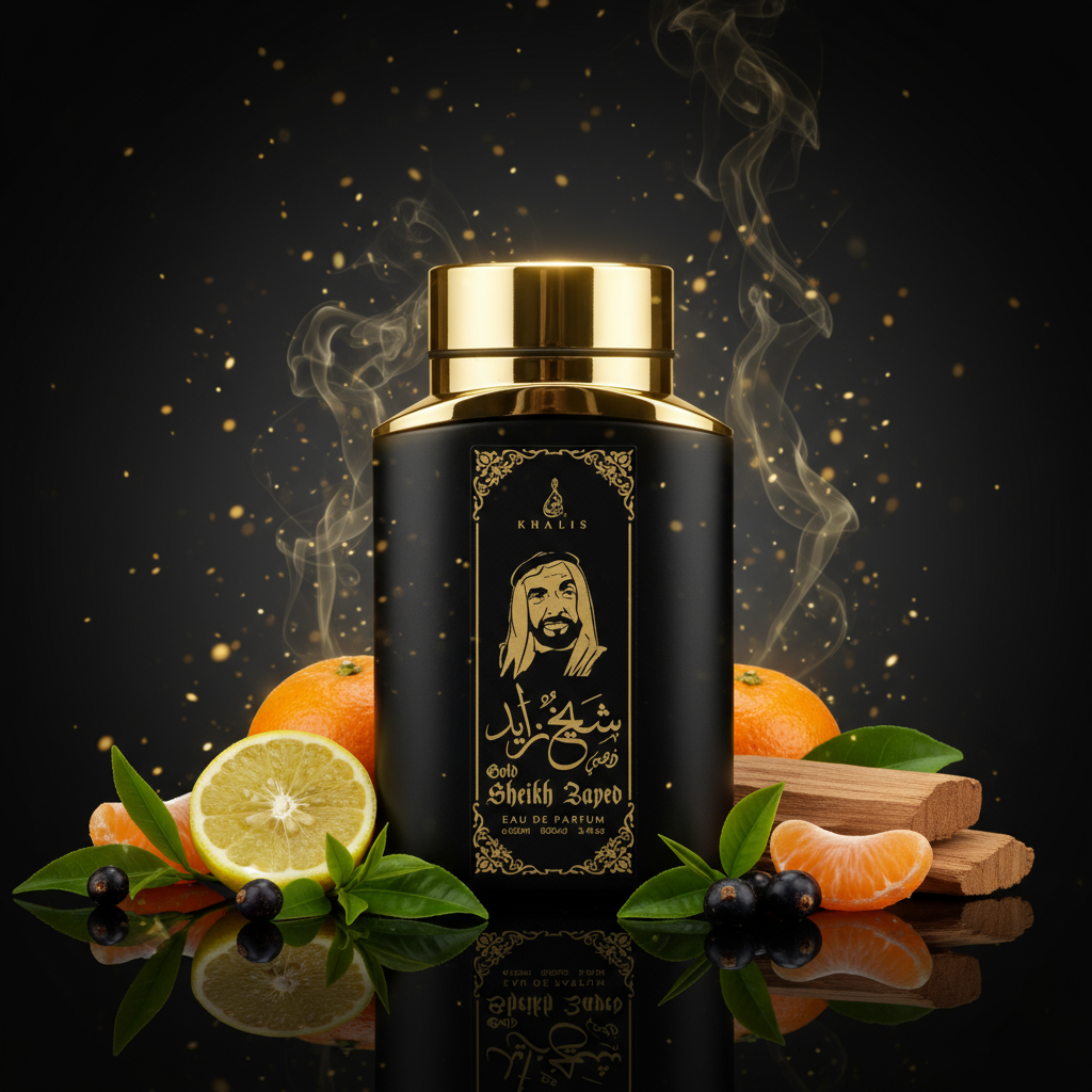 100 ml Eau de Perfume SHEIKH ZAYED GOLD cu Arome Picant-Lemnoase pentru Bărbați 6 