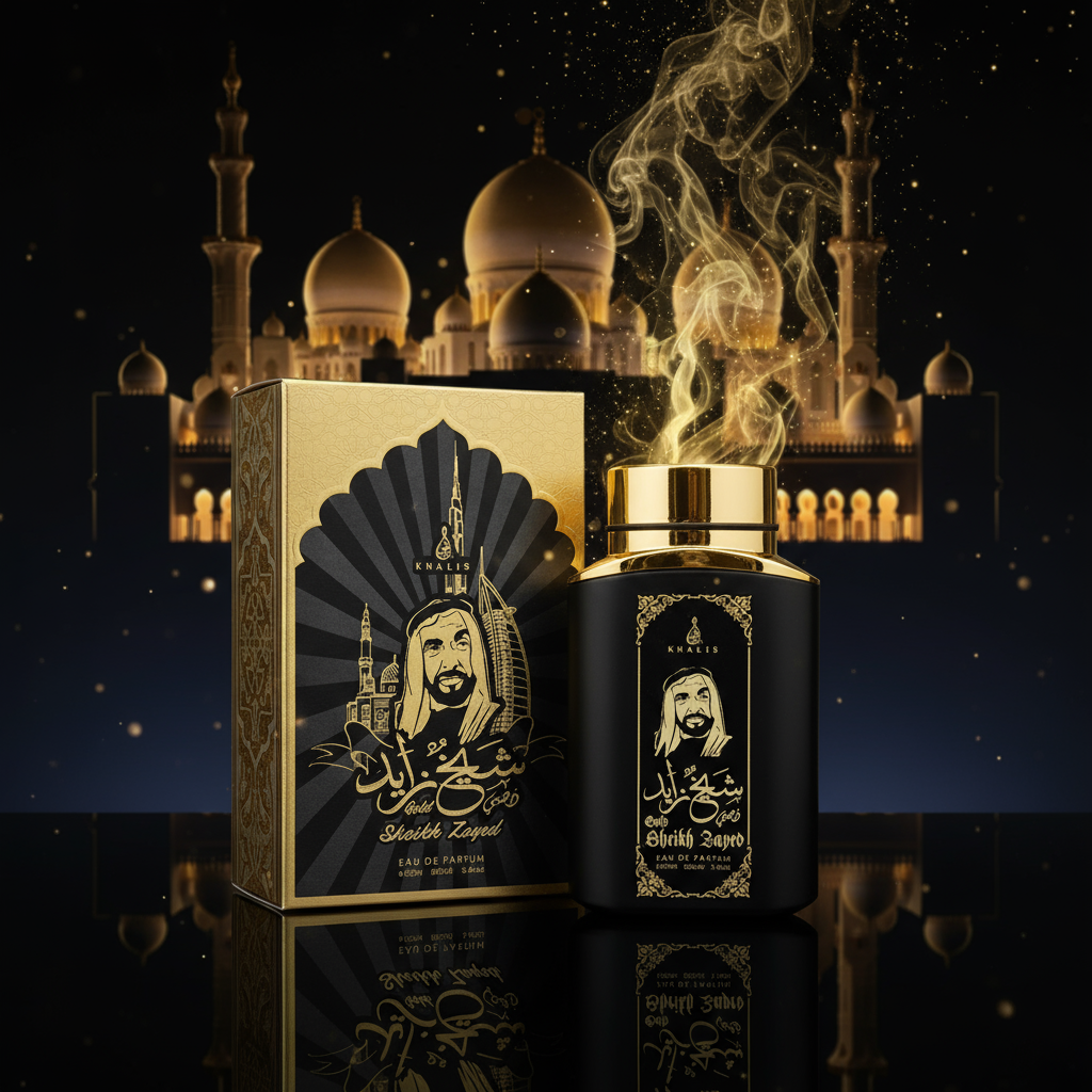 100 ml Eau de Perfume SHEIKH ZAYED GOLD cu Arome Picant-Lemnoase pentru Bărbați 1 