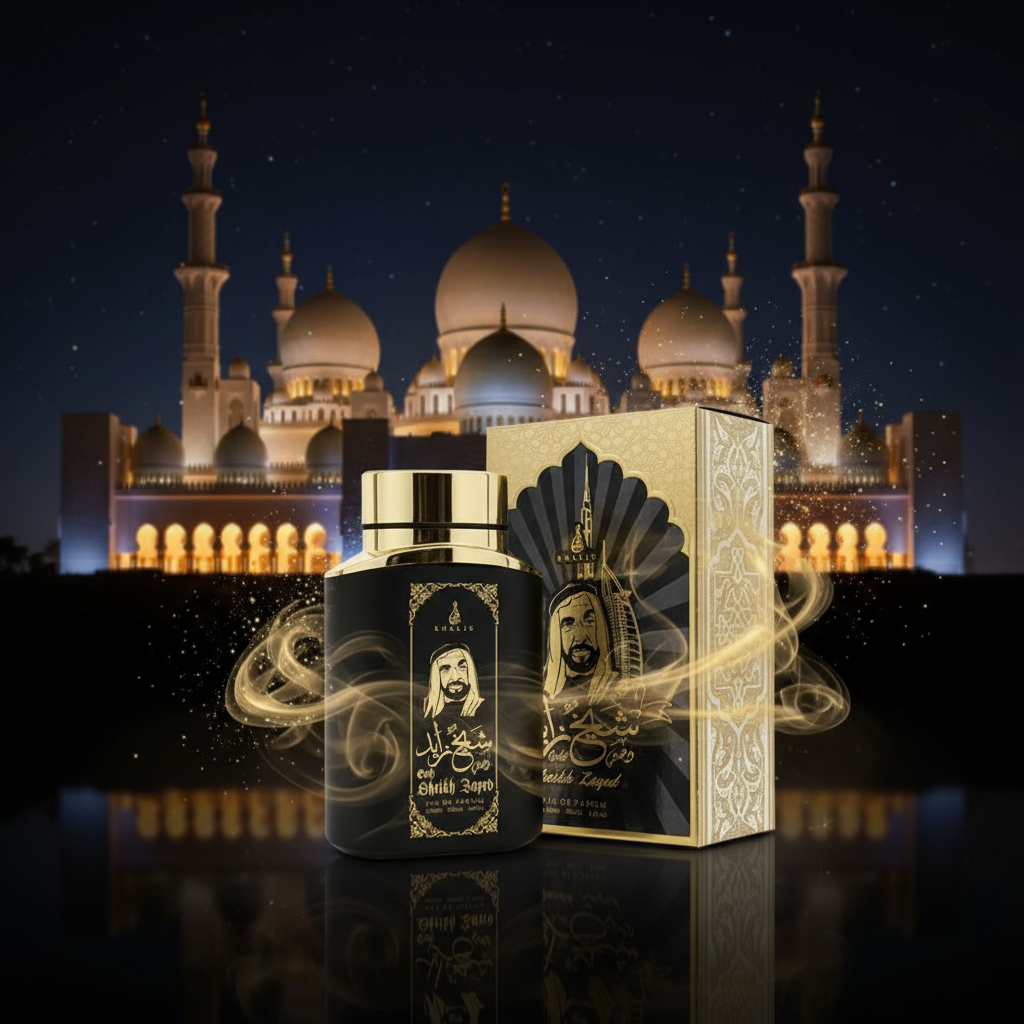 100 ml Eau de Perfume SHEIKH ZAYED GOLD cu Arome Picant-Lemnoase pentru Bărbați 9 