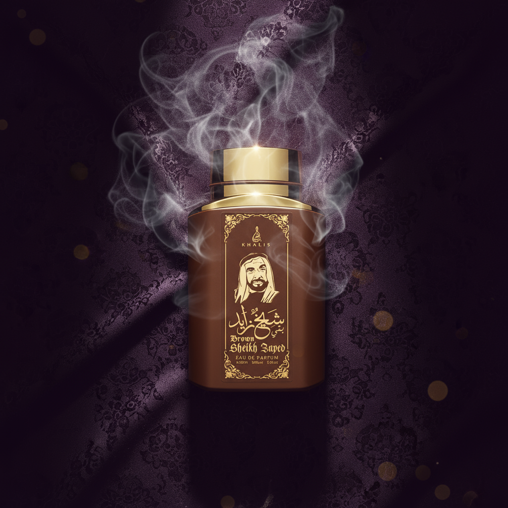 100 ml Eau de Perfume SHEIKH ZAYED BROWN cu Arome de Oud și Vanilie pentru Bărbați 4 