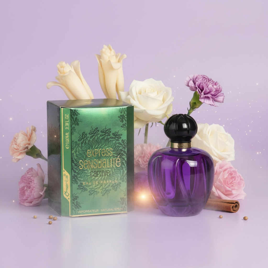 100 ml Parfum EDP "EXPRESS SENSUALITE CAPTIVE" cu Arome Fructat Florale pentru Femei 2 