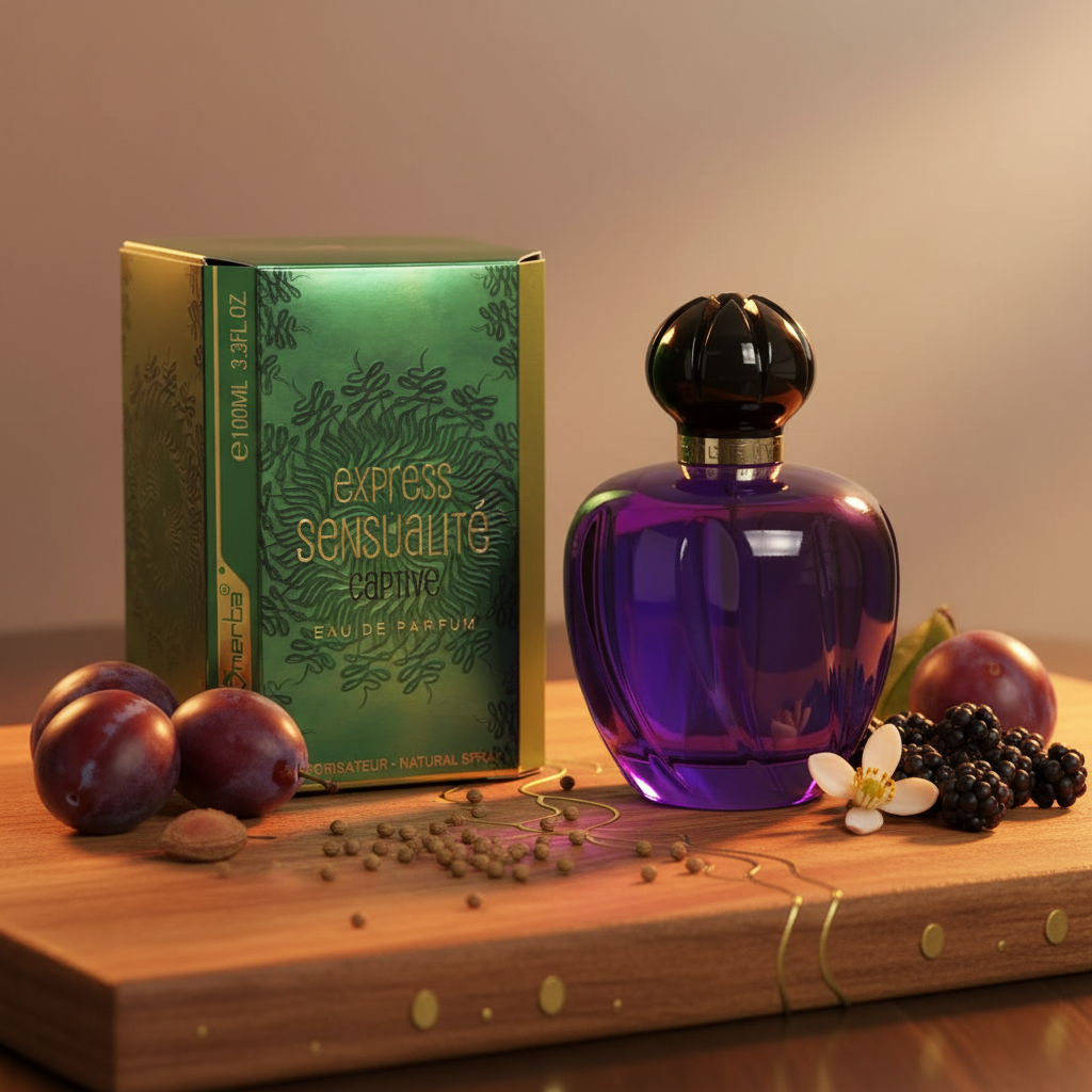 100 ml Parfum EDP "EXPRESS SENSUALITE CAPTIVE" cu Arome Fructat Florale pentru Femei