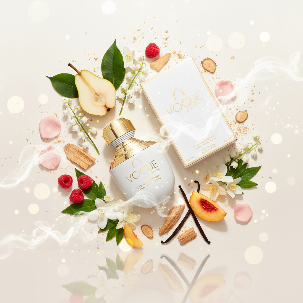 100 ml Parfum EDP VOGUE cu Arome Fructat-Florale și Mosc pentru Femei