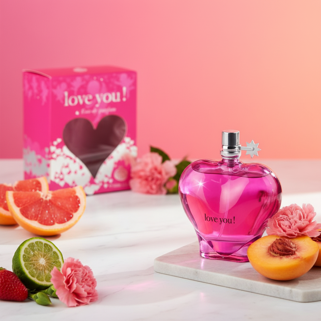 100 ml Parfum EDP ""Love You Pink"" cu Arome Fructat-Citrate pentru Femei 9 