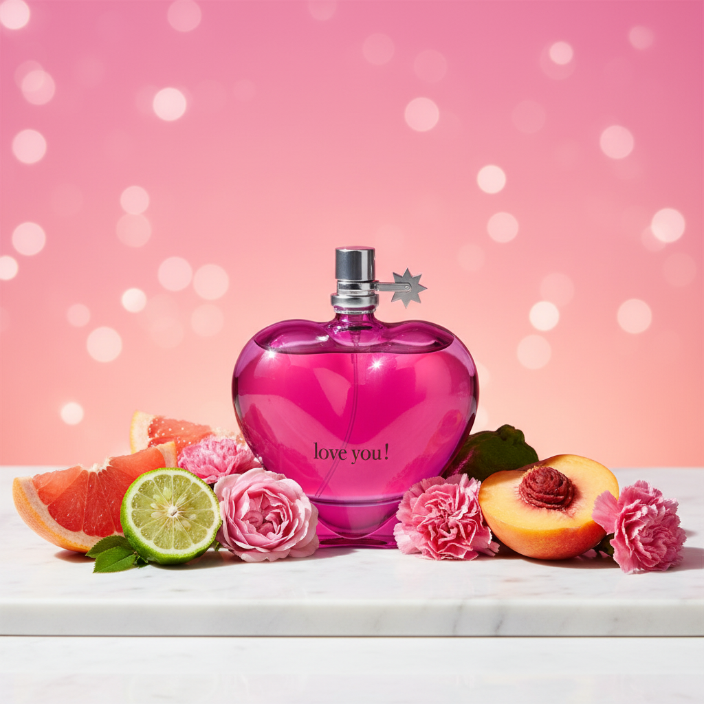 100 ml Parfum EDP ""Love You Pink"" cu Arome Fructat-Citrate pentru Femei 10 