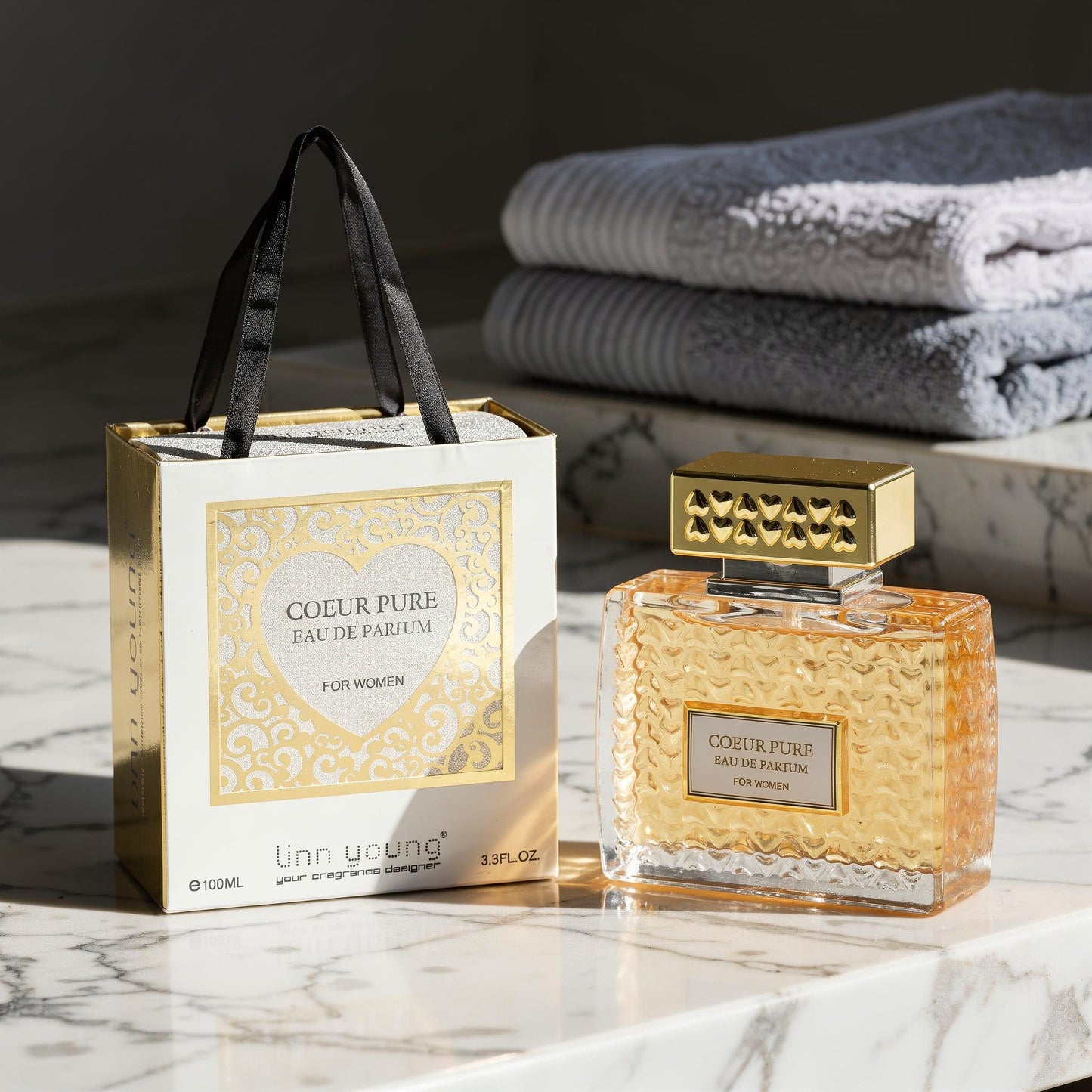 100 ml Eau de Parfume COEUR PURE cu Arome Florale pentru Femei