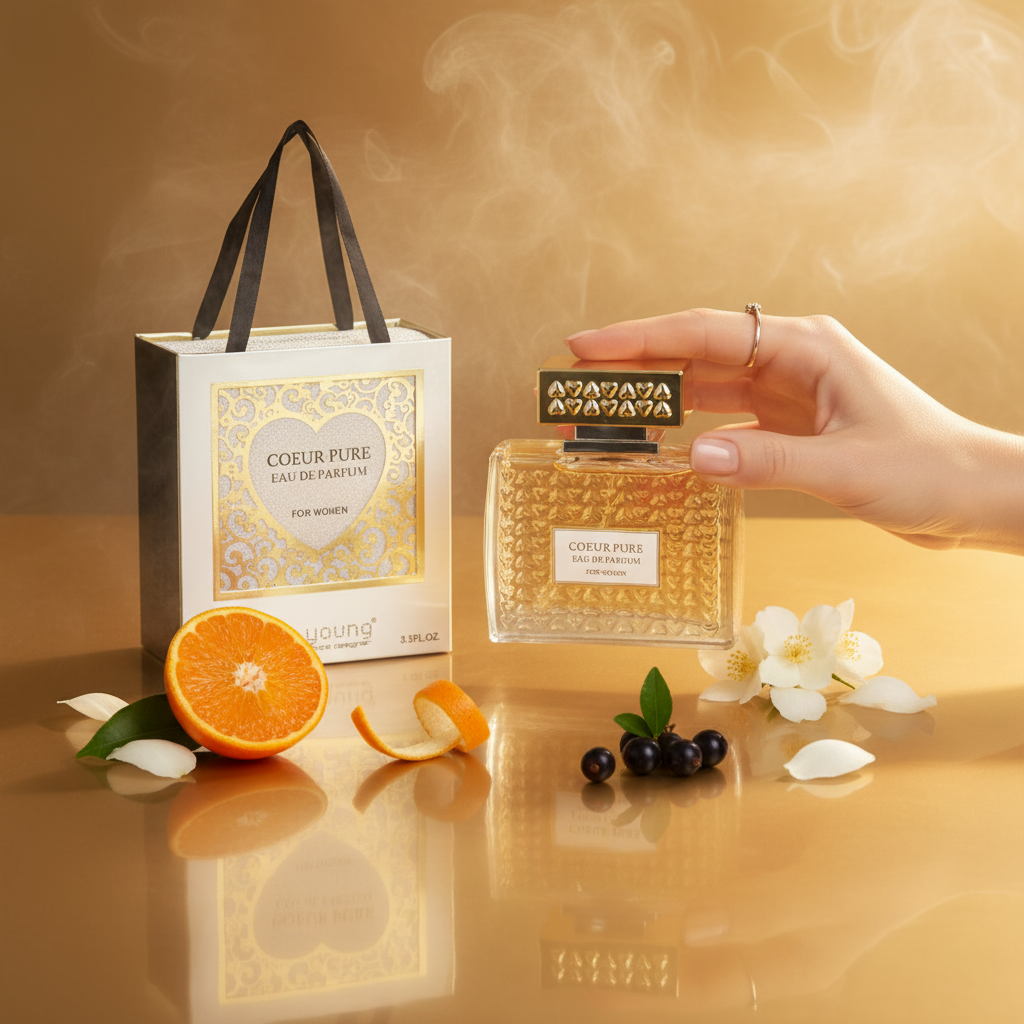 100 ml Eau de Parfume COEUR PURE cu Arome Florale pentru Femei 1 