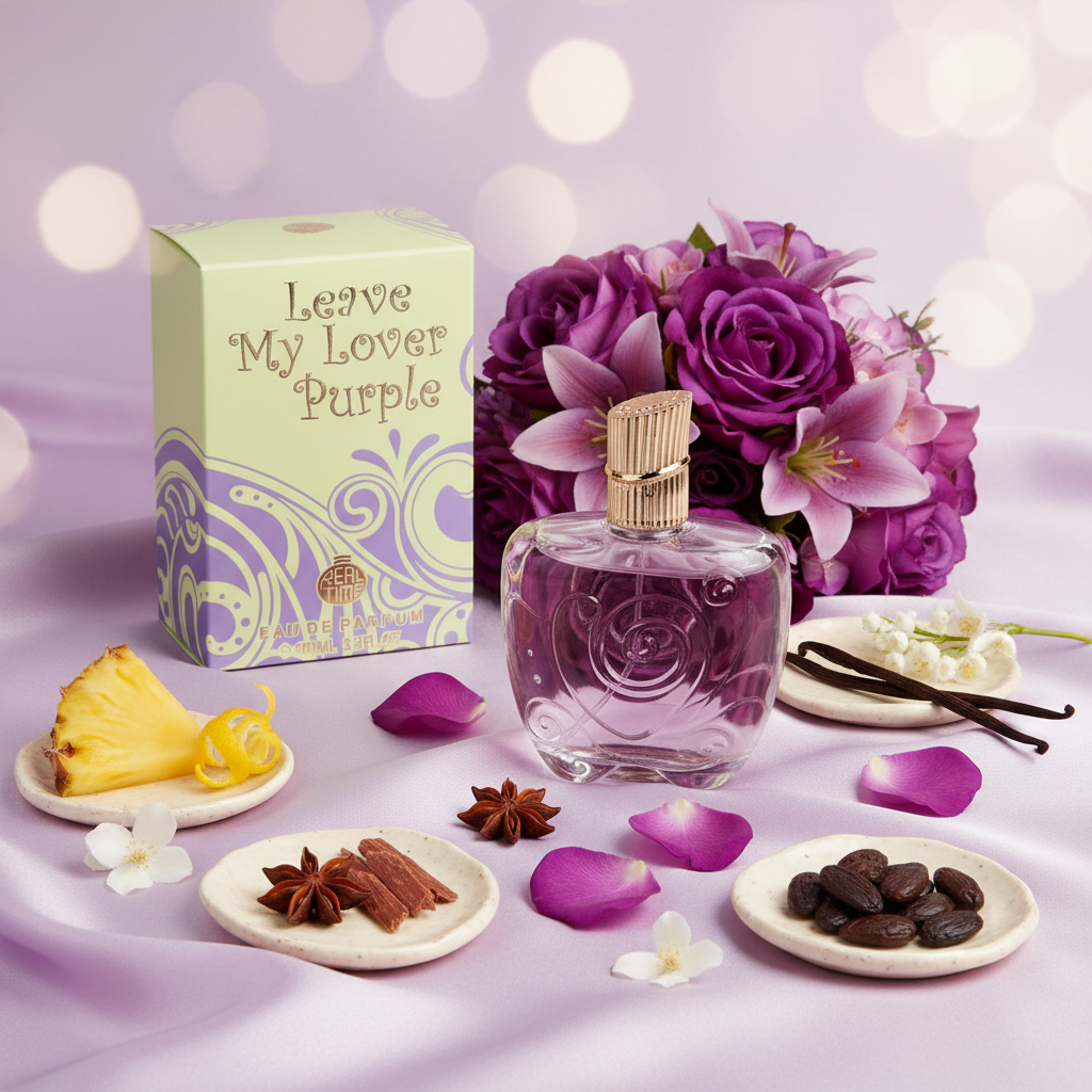 100 ml EDP LEAVE MY LOVER PURPLE, cu arome oriental - vanilate pentru Femei 2 