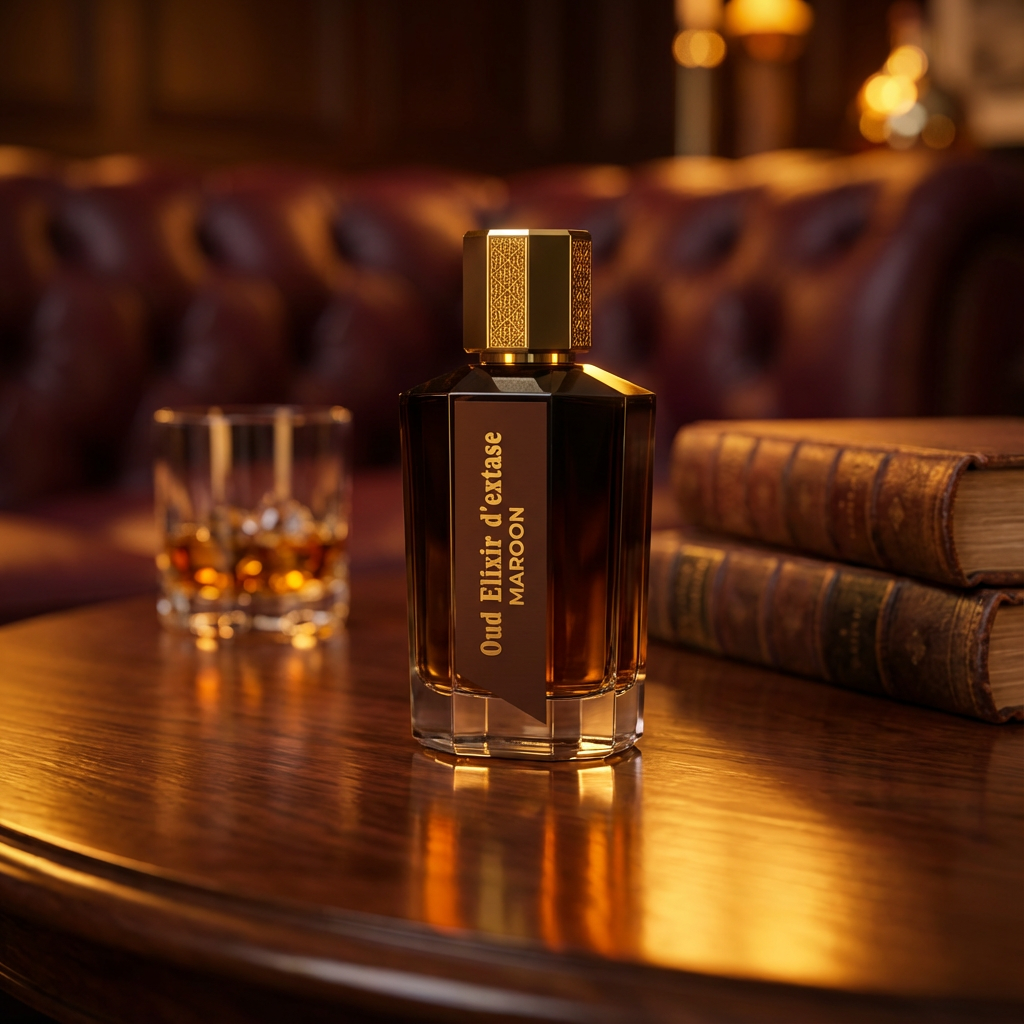 EDP 100ml "Oud Elixir D’extase Maroon" - cu arome oriental-lemnoase 3 