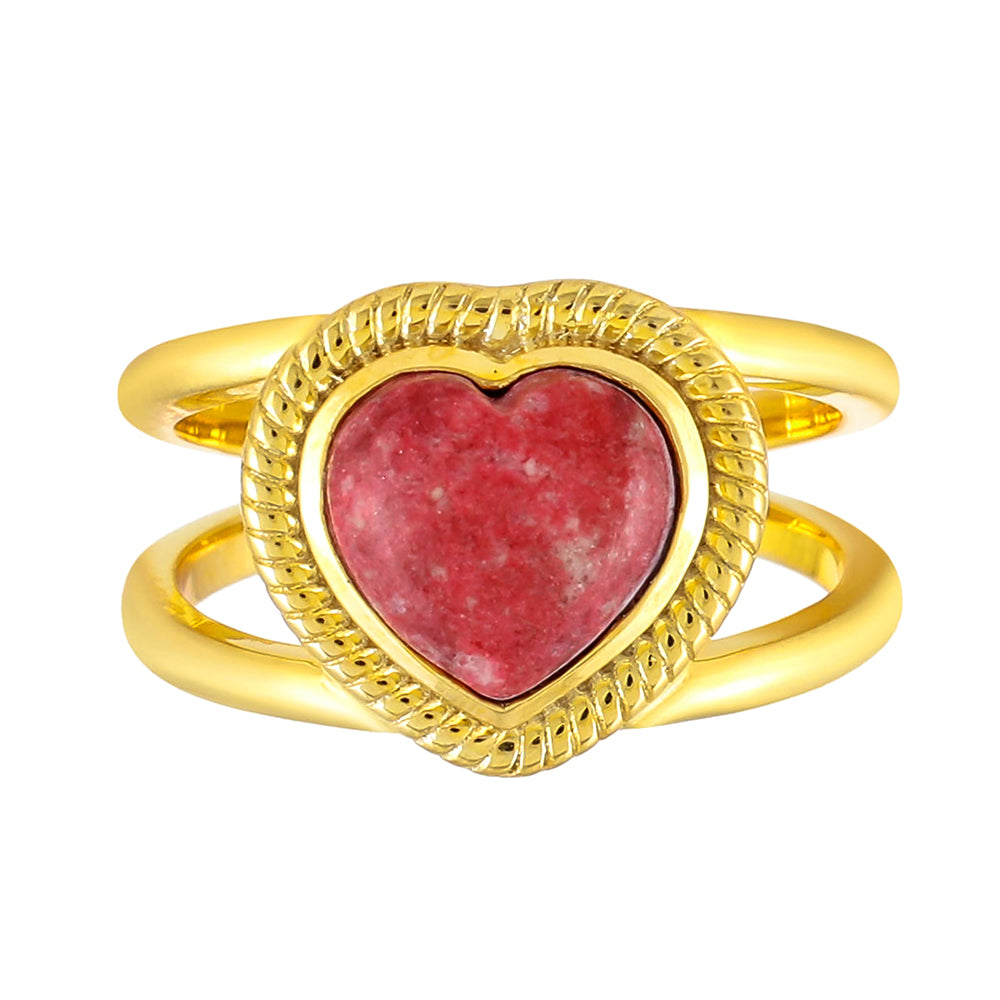 Inel din Argint 925 Placat cu Aur ( 4.95 grame ) cu Thulit 2.72 Carate 1 