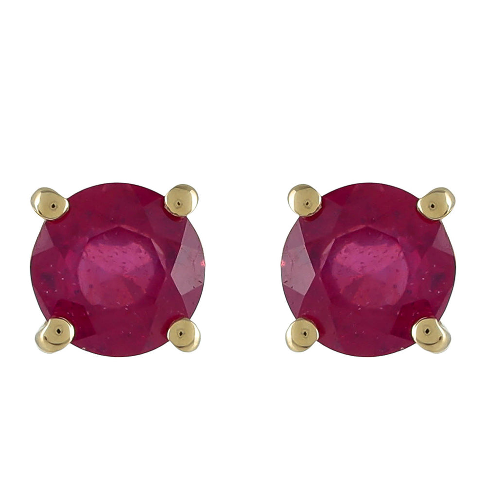 Cercei din Aur de 9K ( 1.2 grame ) cu Rubin Thailandez 1.47 Carate 1 