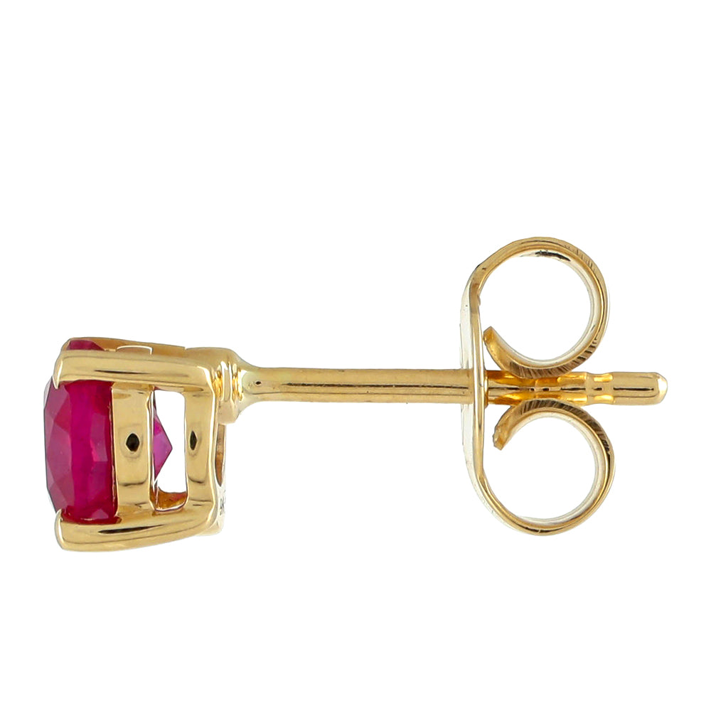 Cercei din Aur de 9K ( 1.2 grame ) cu Rubin Thailandez 1.47 Carate 2 