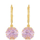 Cercei din Argint 925 Placat cu Aur ( 2.1 grame ) cu Ametist Rose de France 7.09 Carate
