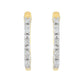 Cercei din Argint 925 Placat cu Aur ( 1.08 grame ) cu Diamant Alb 0.05 Carate