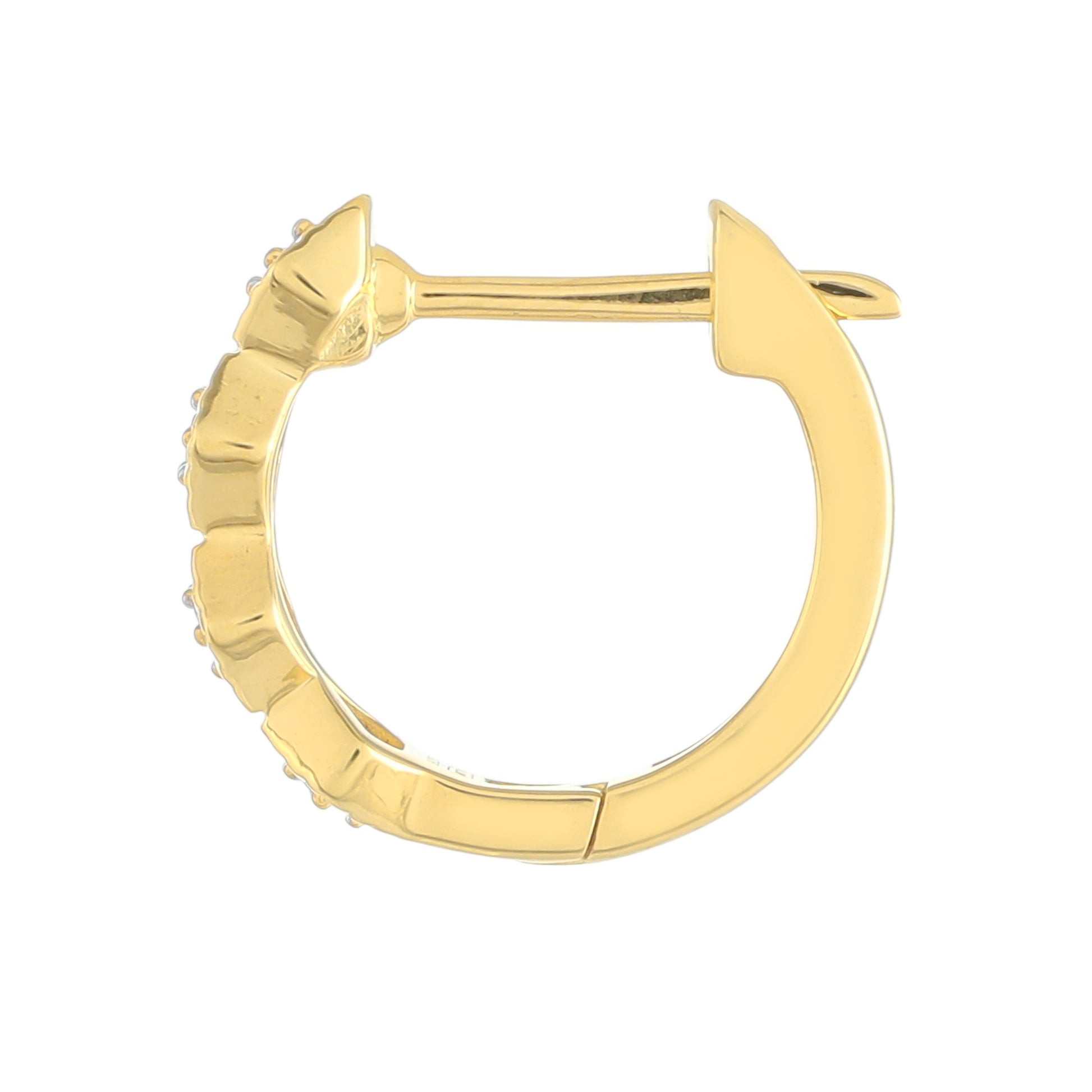Cercei din Argint 925 Placat cu Aur ( 2.15 grame ) cu Diamant Alb 0.08 Carate 2 