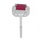 Inel din Argint 925 ( 2.75 grame ) cu Rubin Thailandez și Topaz Alb 2.91 Carate