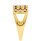 Inel din Argint 925 Placat cu Aur ( 2.94 grame ) cu Diamant Roșu 0.56 Carate