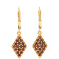 Cercei din Argint 925 Placat cu Aur ( 2.7 grame ) cu Diamant Roșu 0.91 Carate