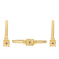 Set din Argint 925 Placat cu Aur ( 3.73 grame ) cu Diamant Roșu 0.02 Carate ( Cercei+Inel )