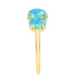 Inel din Aur de 9K ( 1.69 grame ) cu Opal Albastru Etiopian Paraiba 1.25 Carate