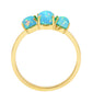 Inel din Aur de 9K ( 1.69 grame ) cu Opal Albastru Etiopian Paraiba 1.25 Carate