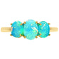 Inel din Aur de 9K ( 1.69 grame ) cu Opal Albastru Etiopian Paraiba 1.25 Carate