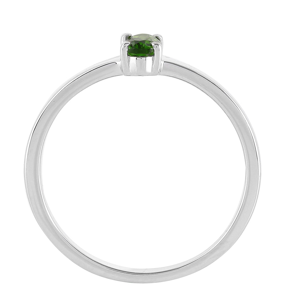 Inel din Argint 925 ( 1.44 grame ) cu Cromdiopsid 0.24 Carate 4 