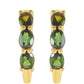 Cercei din Argint 925 Placat cu Aur ( 2.24 grame ) cu Turmalină Verde 1.11 Carate
