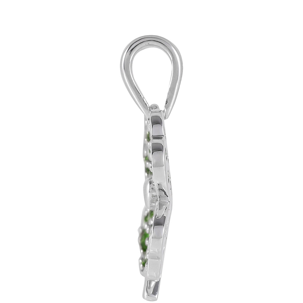 Pandantiv din Argint 925 ( 2.34 grame ) cu Cromdiopsid 0.91 Carate 2 