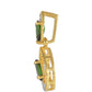 Pandantiv din Argint 925 Placat cu Aur ( 0.77 grame ) cu Turmalină Verde și Zircon Natural 0.49 Carate