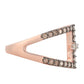 Inel din Argint 925 Placat cu Aur Roz ( 3.87 grame ) cu Diamant de culoarea Șampaniei și Diamant Alb 0.7 Carate