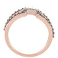 Inel din Argint 925 Placat cu Aur Roz ( 3.87 grame ) cu Diamant de culoarea Șampaniei și Diamant Alb 0.7 Carate