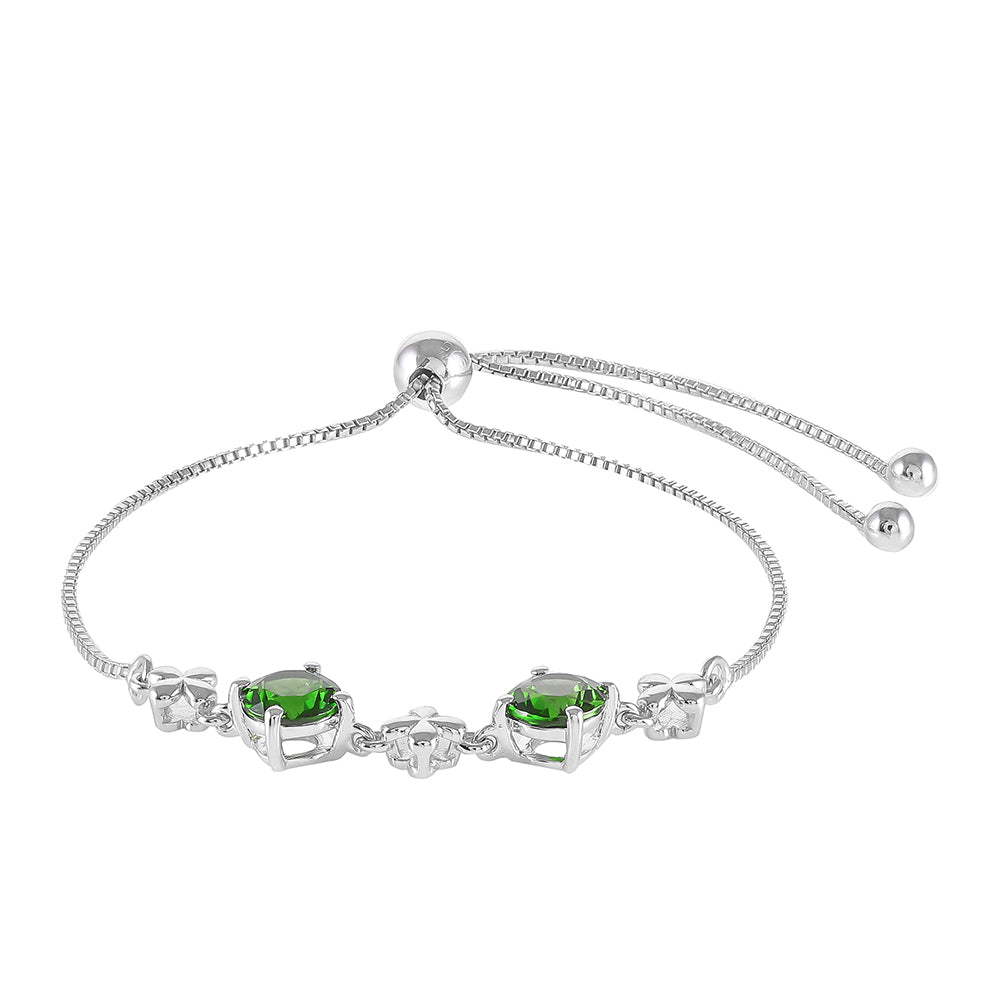 Brățară din Argint 925 ( 3.59 grame ) cu Cromdiopsid 1.68 Carate 2 