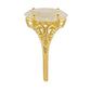 Inel din Argint 925 Placat cu Aur ( 2.49 grame ) cu Piatra Lunii Curcubeu 2.67 Carate