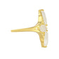 Inel din Argint 925 Placat cu Aur ( 3.19 grame ) cu Piatra Lunii Curcubeu 2.98 Carate
