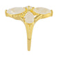 Inel din Argint 925 Placat cu Aur ( 3.19 grame ) cu Piatra Lunii Curcubeu 2.98 Carate
