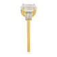 Inel din Argint 925 Placat cu Aur ( 1.78 grame ) cu Piatra Lunii Curcubeu și Topaz Alb 1.29 Carate