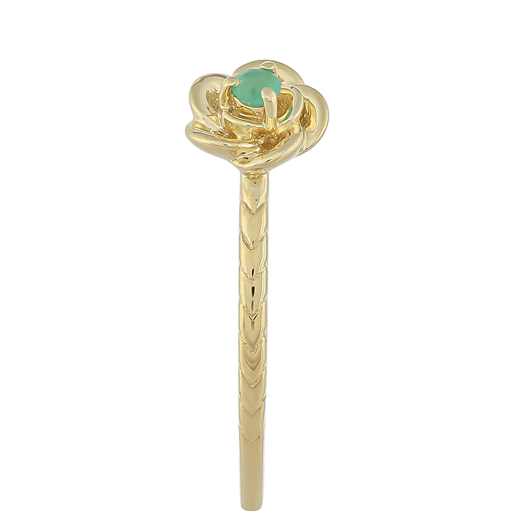 Inel din Aur de 9K ( 1.23 grame ) cu Smarald Brazilian 0.03 Carate