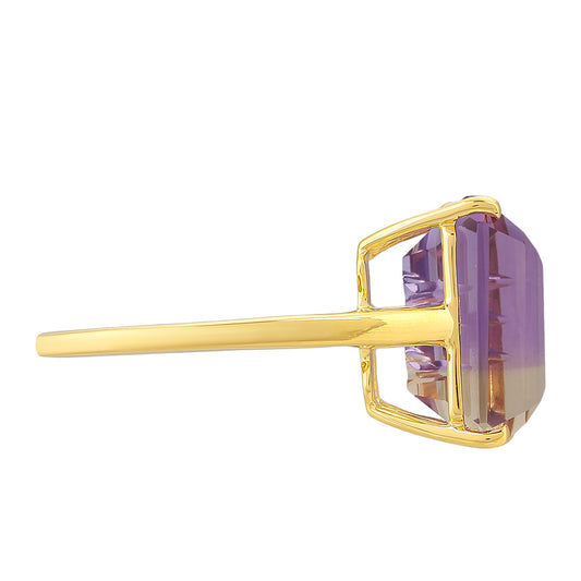 Inel din Argint 925 Placat cu Aur ( 1.83 grame ) cu Ametrin 7.51 Carate
