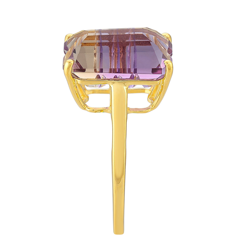 Inel din Argint 925 Placat cu Aur ( 1.83 grame ) cu Ametrin 7.51 Carate 3 