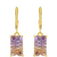 Cercei din Argint 925 Placat cu Aur ( 2.1 grame ) cu Ametrin 7.76 Carate