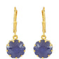 Cercei din Argint 925 Placat cu Aur ( 2.06 grame ) cu Safir Albastru Thailandez 10.35 Carate