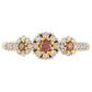 Inel din Argint 925 Placat cu Aur ( 1.96 grame ) cu Diamant Roșu și Diamant Alb 0.4 Carate