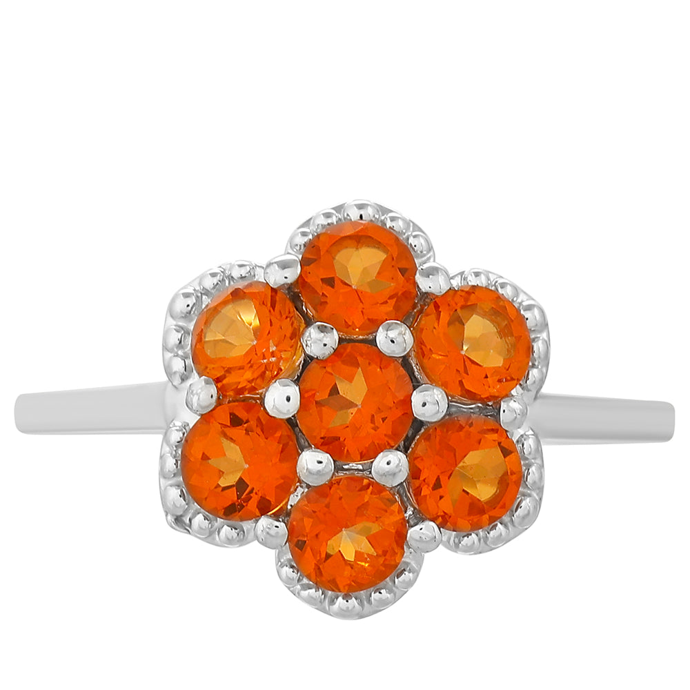 Inel din Argint 925 ( 2.43 grame ) cu Cuarț Padparadscha 1.52 Carate