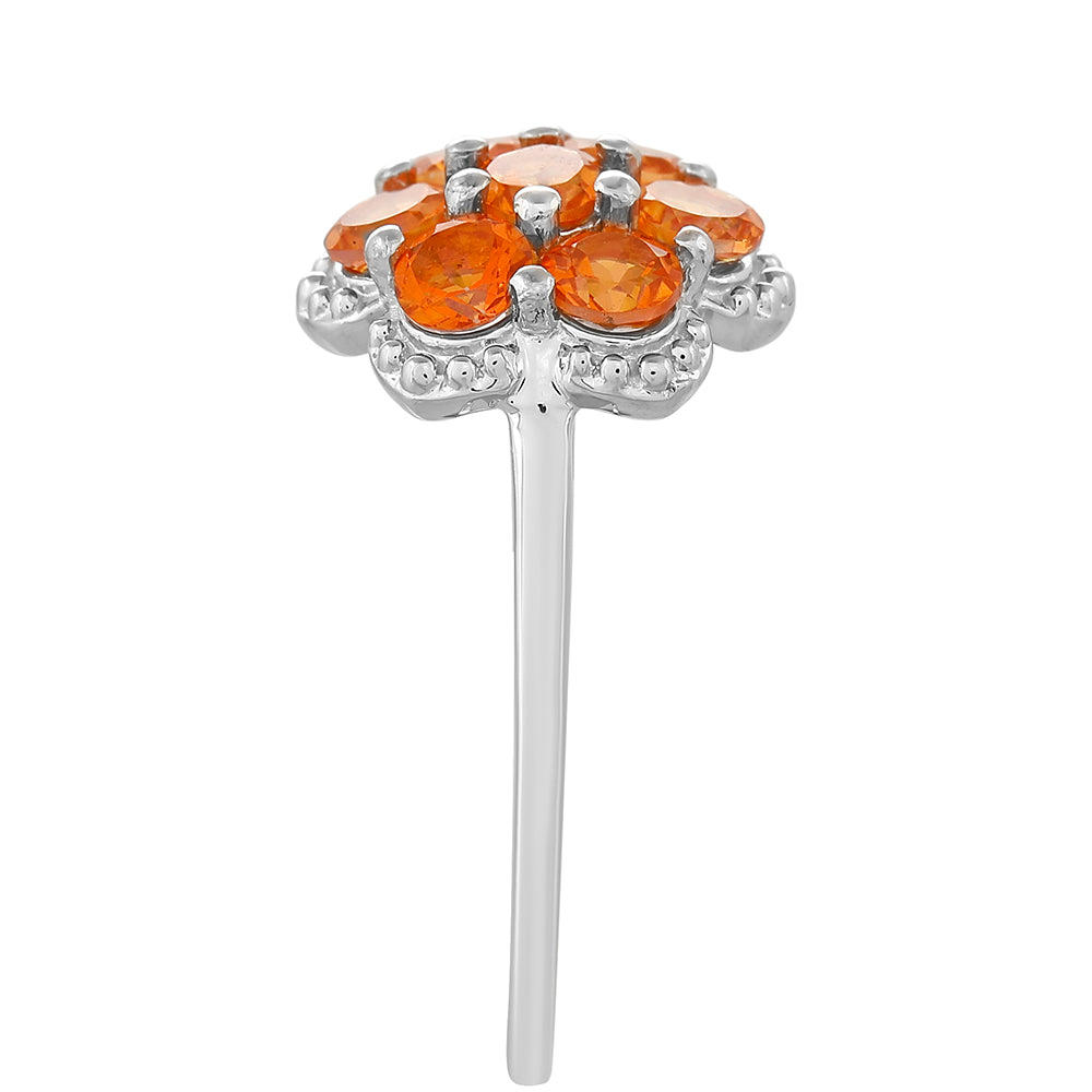 Inel din Argint 925 ( 2.43 grame ) cu Cuarț Padparadscha 1.52 Carate 3 