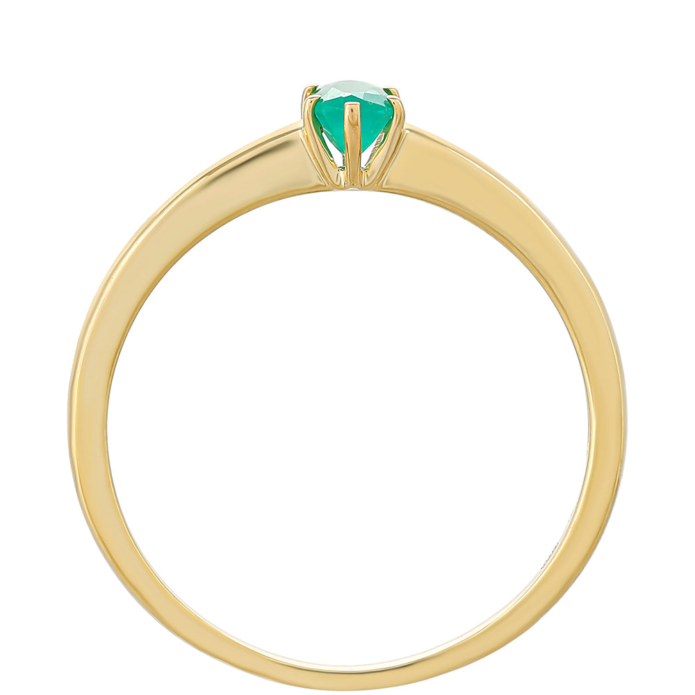 Inel din Aur de 9K ( 1.26 grame ) cu Smarald Brazilian 0.23 Carate 4 